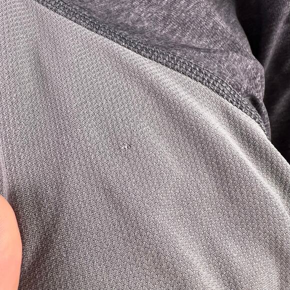 Lululemon Lined Training Shorts Gray Yellow Zip Mesh Pockets Men’s Large Workout - Picture 9 of 16